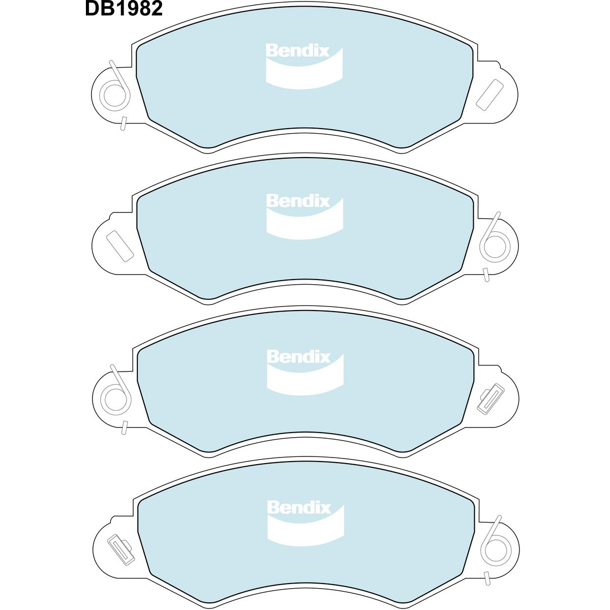 Bendix Heavy Duty Brake Pad Set Front DB1982 HD