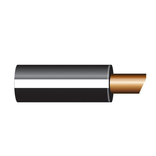 OEX 2mm Single Core Automotive Cable, Black With White Trace - 100M Roll ACX0567/100