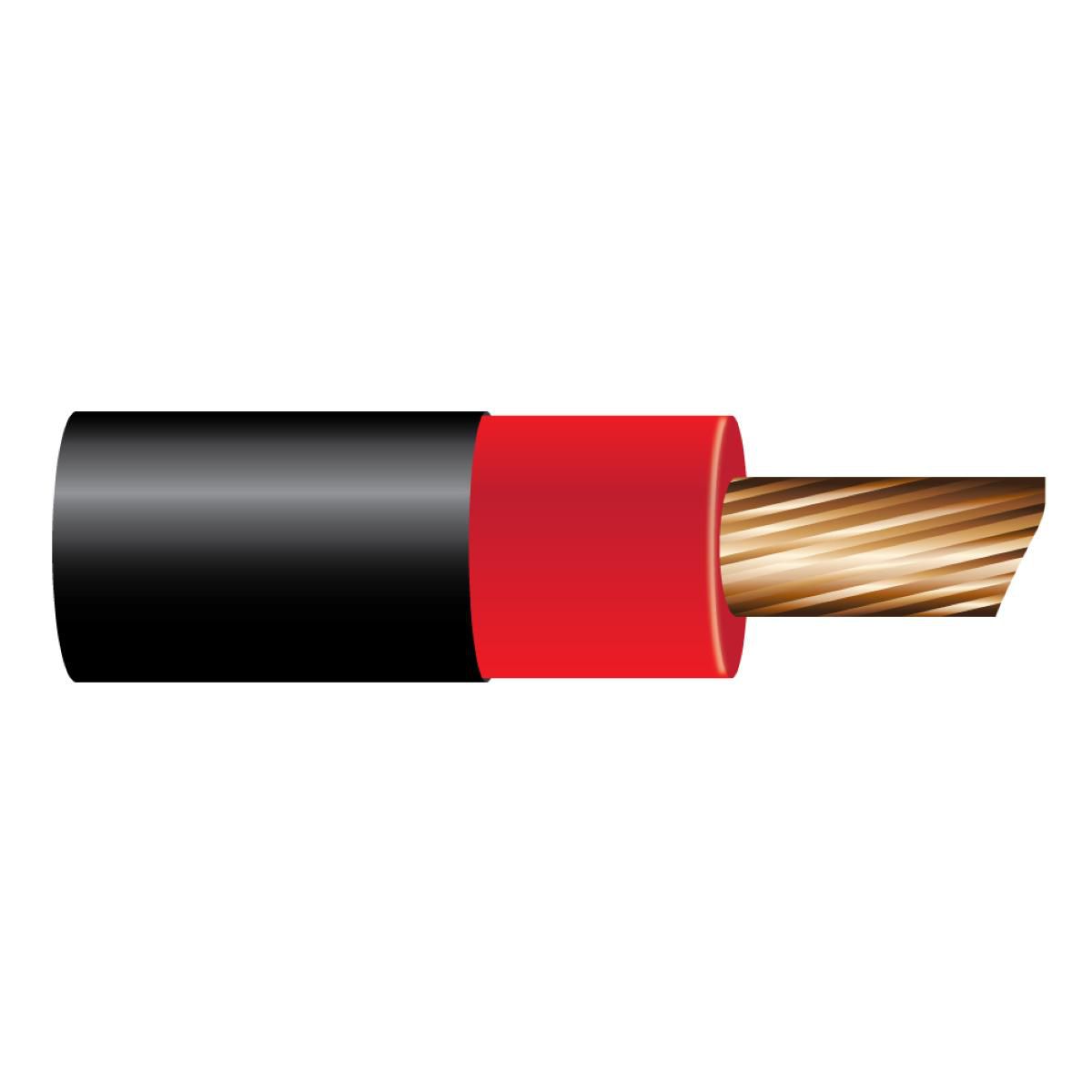 OEX Automotive Cable Single Core 3mm Red W/Black Sheath 30M Roll ACX0772