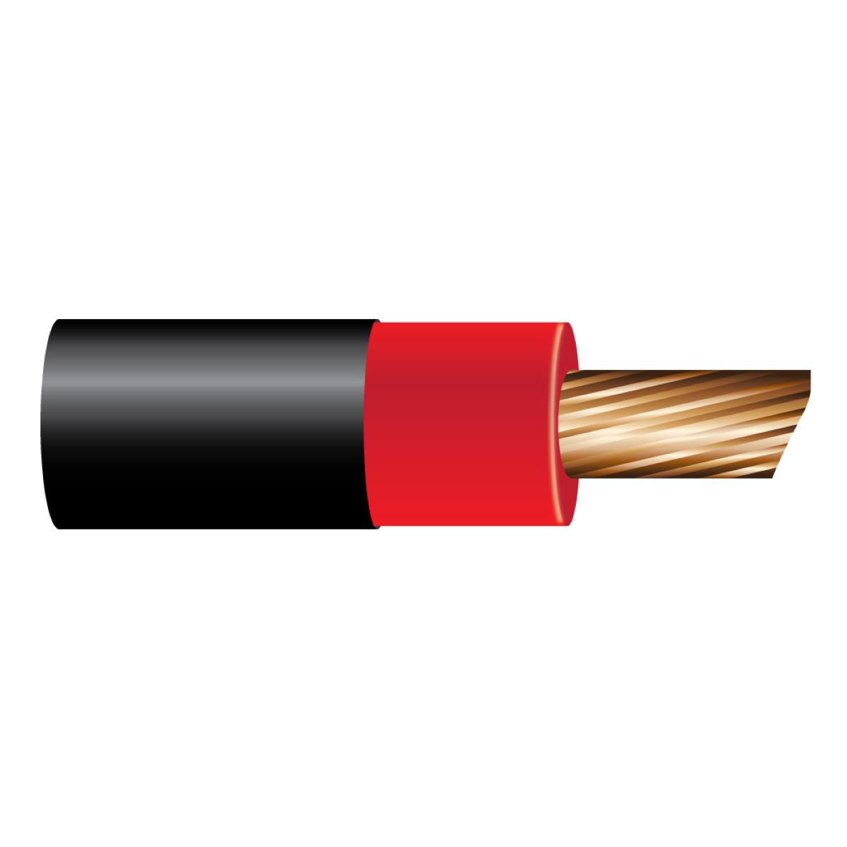 OEX Automotive Cable Single Core 4mm Red W/Black Sheath 30M Roll ACX0773