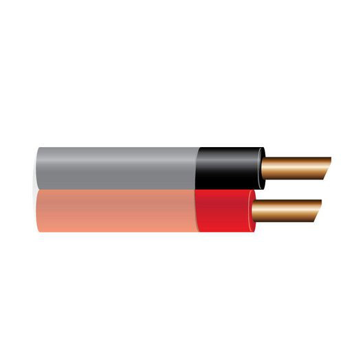 OEX 16mm Twin Core Automotive Cable, Red/Black, With Clear Sheath - 10M Roll ACX0824/10