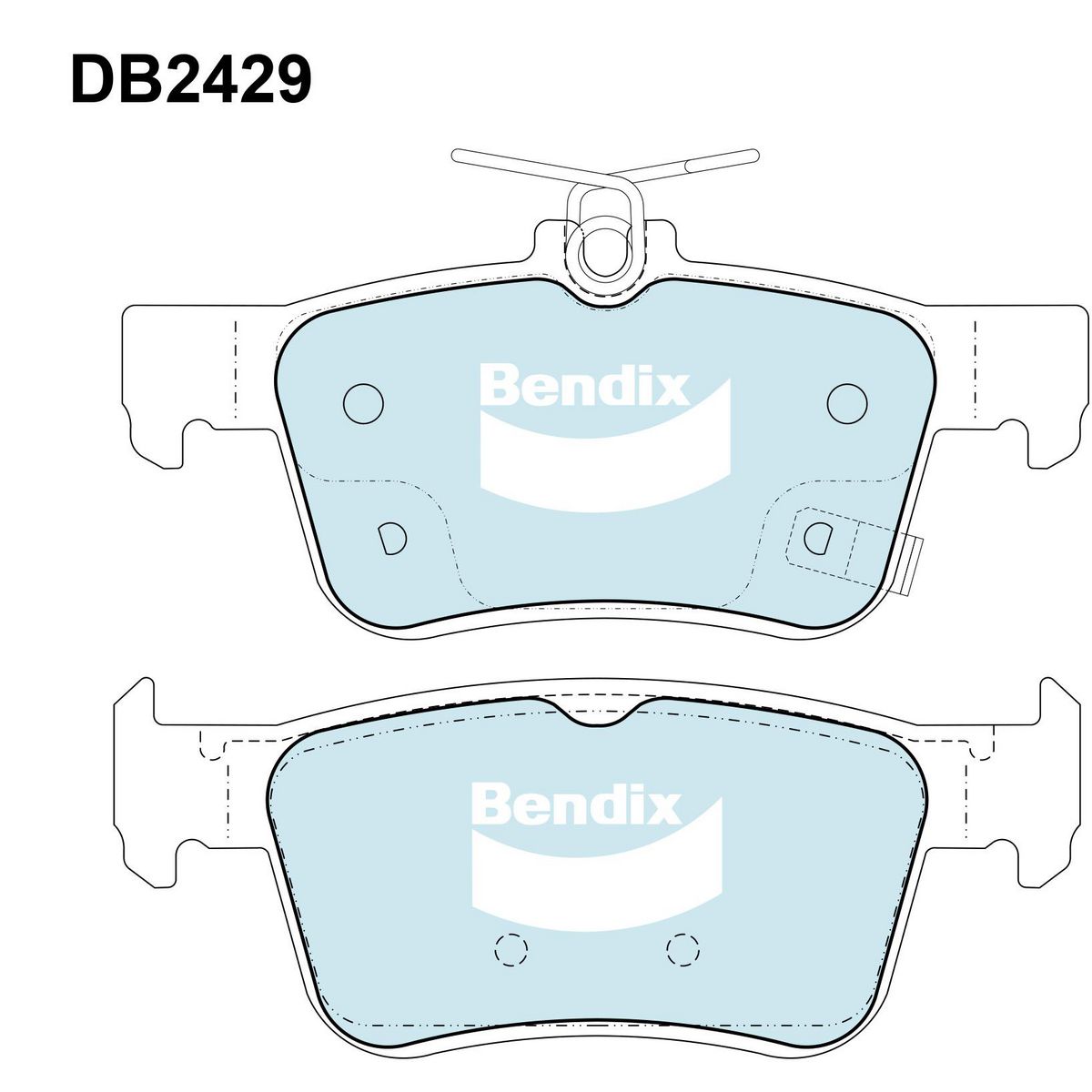 Bendix General CT Brake Pad Set Rear DB2429 GCT