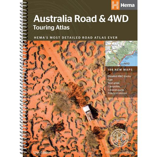 HEMA Australia Road & 4WD Touring Atlas Book