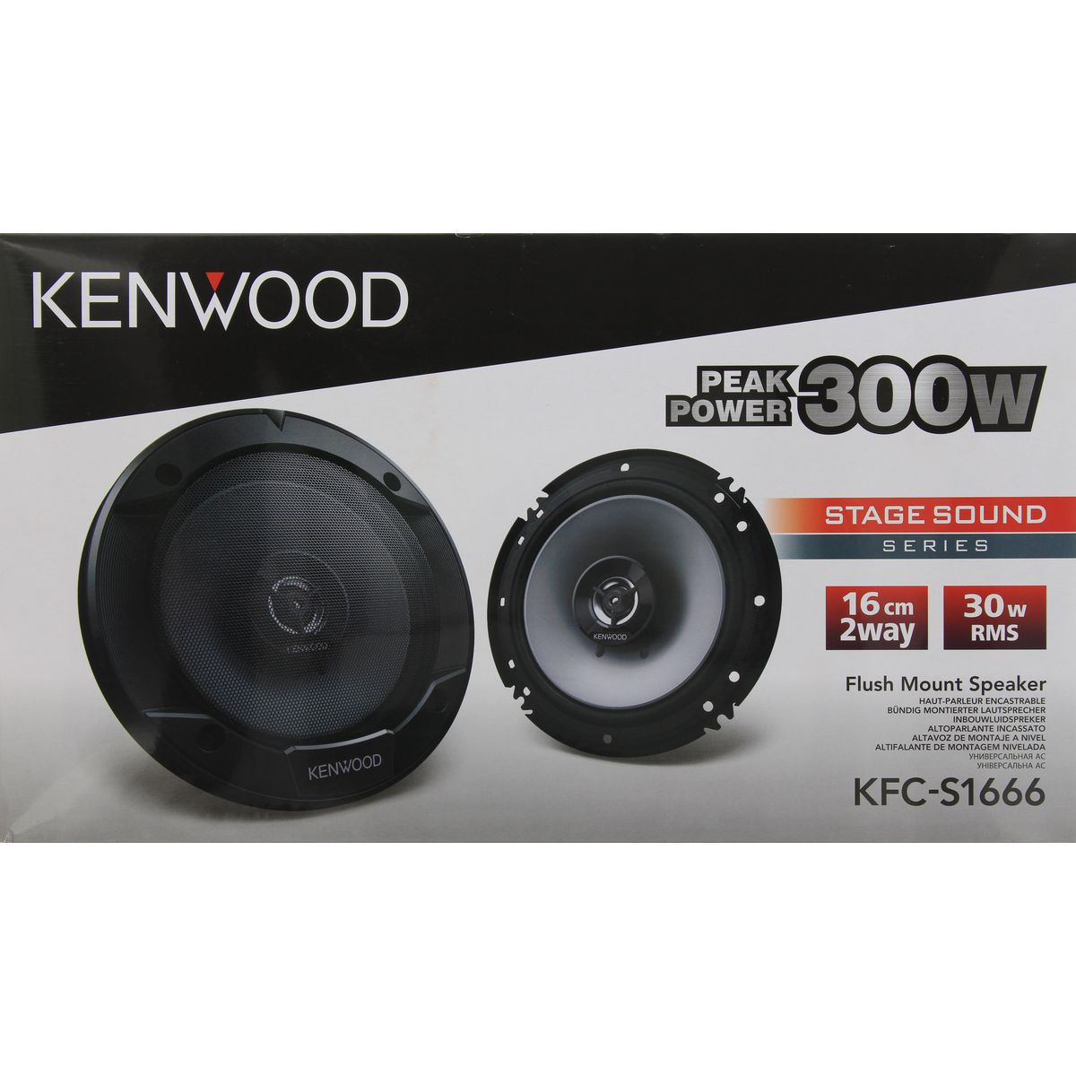 Kenwood 6.5" 300W 2-Way Coaxial Speakers Black