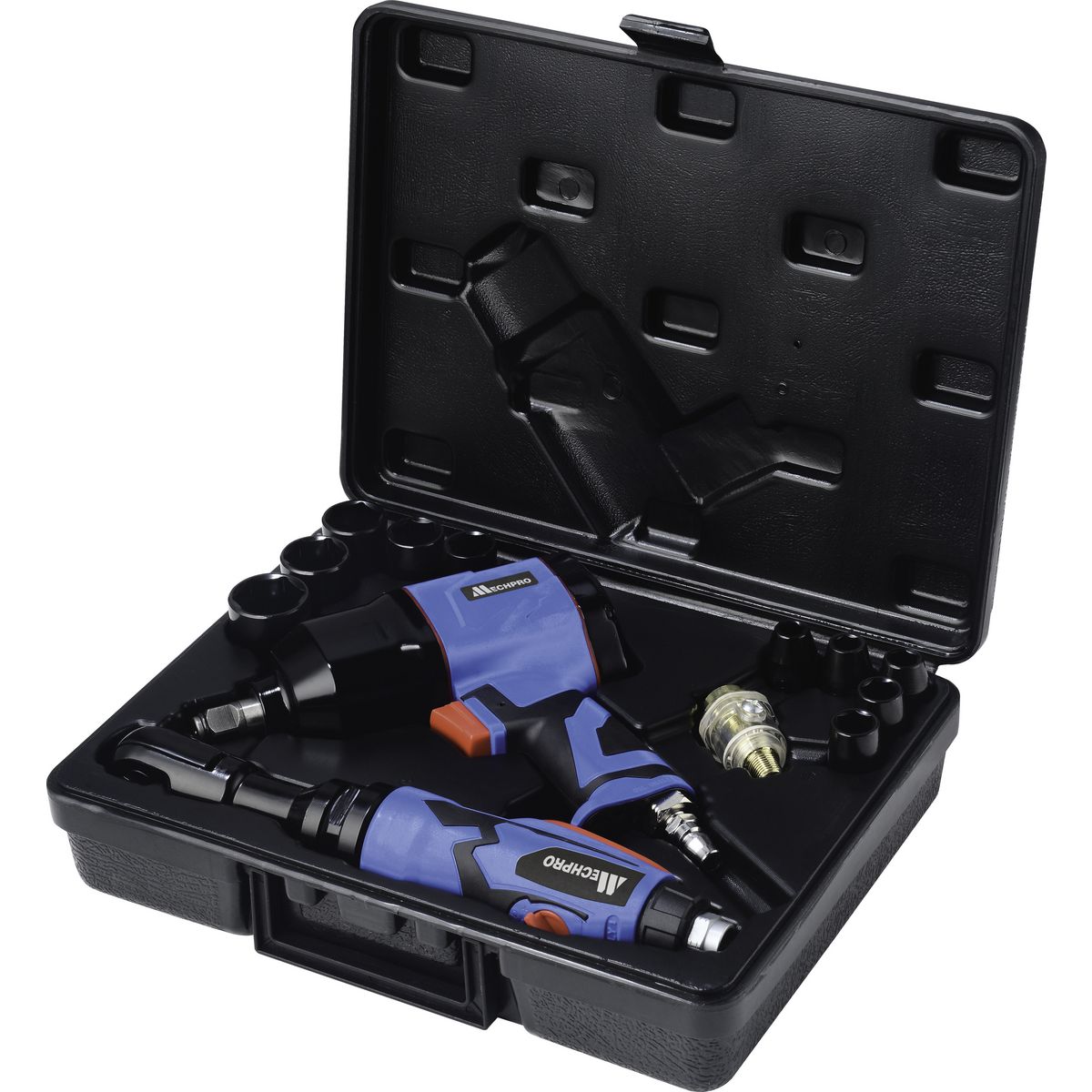 Mechpro Air Ratchet & Impact Wrench Kit 16pc
