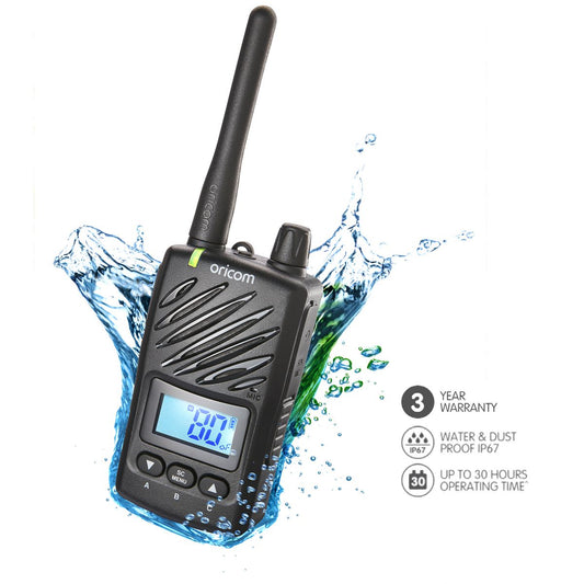 Oricom 5W UHF CB Marine Waterproof Dustproof IP67 Handheld Radio Single Pack ULTRA550-1