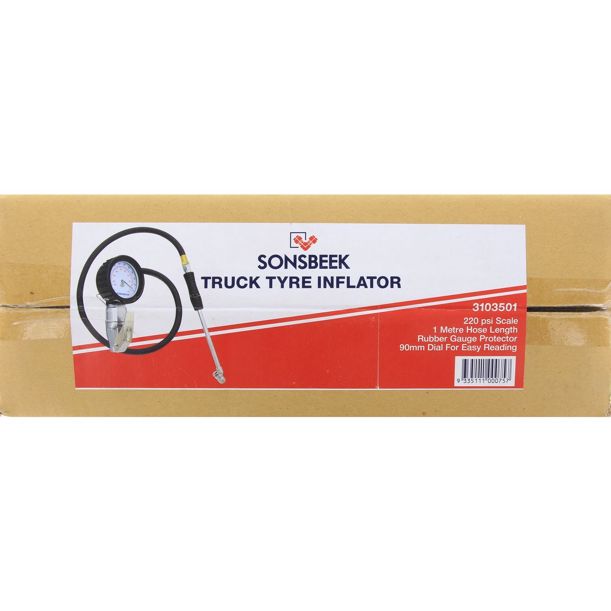 Sonsbeek Tyre Inflator Sonsbeek 90Mm Dual Scale 3103501