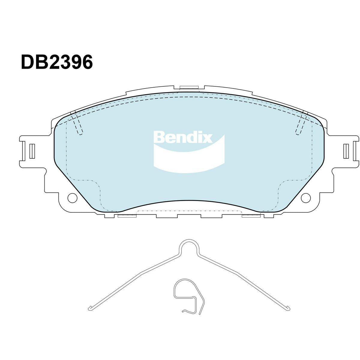 Bendix 4x4 Brake Pad Set Front DB2396 -4WD
