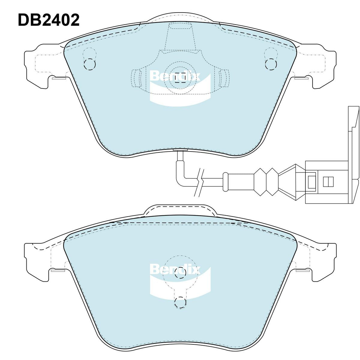 Bendix EURO Brake Pad Set Front DB2402 EURO+