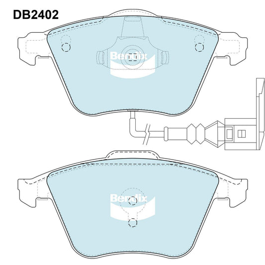Bendix EURO Brake Pad Set Front DB2402 EURO+