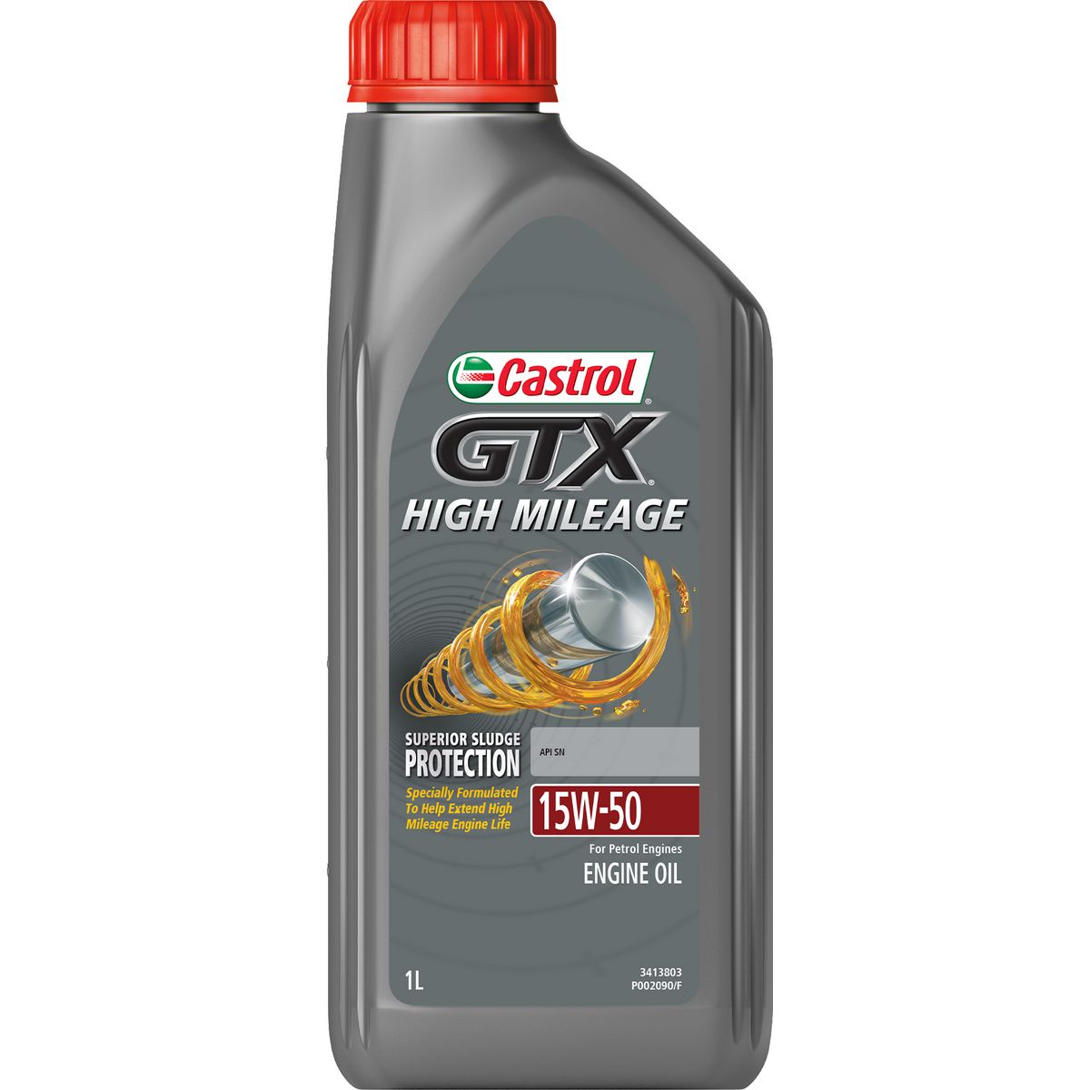 Castrol GTX High Mileage Premium Mineral 15W-50 Engine Oil 1L 3413803