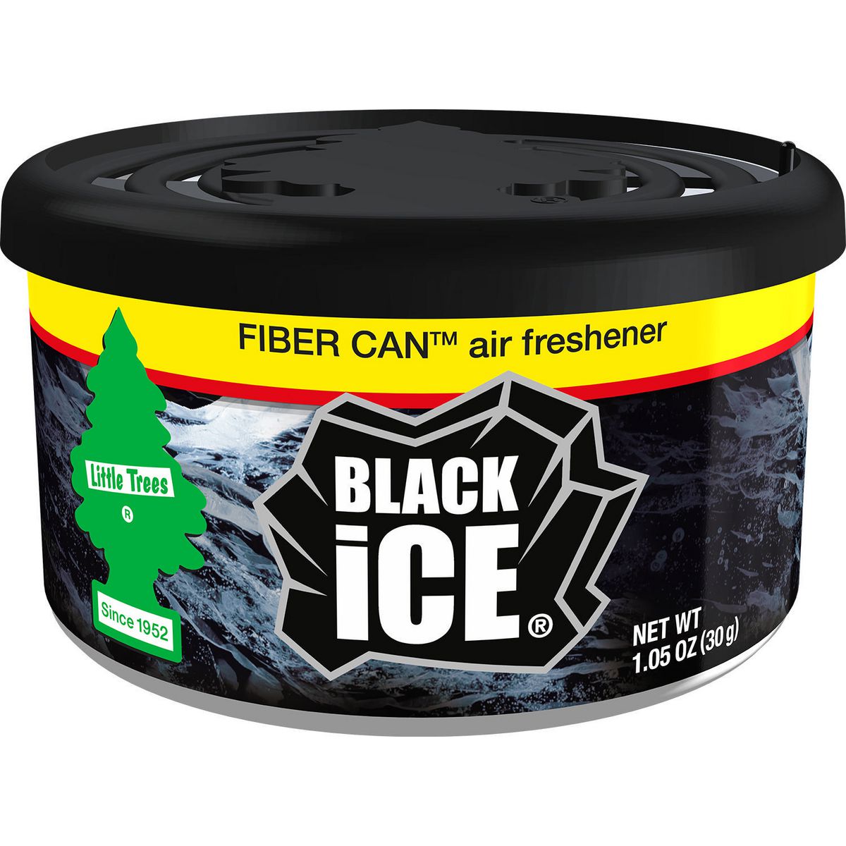Little Trees Car Air Freshener Fiber Can Black Ice 1 Pack