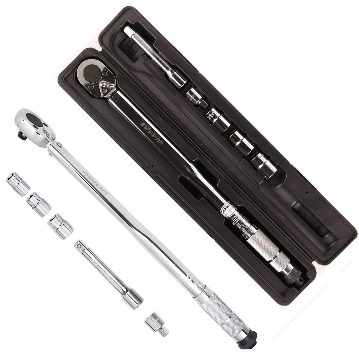 Mechpro Torque Wrench 1/2 Inch Drive w/ Sockets