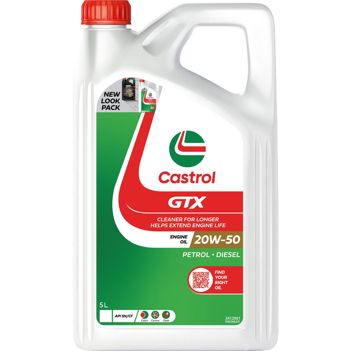 Castrol GTX Premium Mineral 20W-50 Engine Oil 5L 3413901