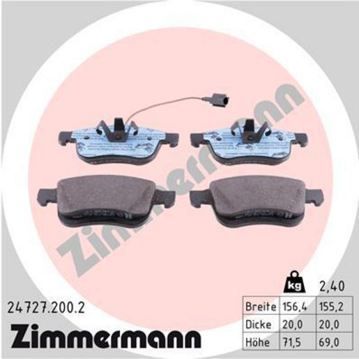 Zimmermann Brake Pad Front Set 24727.200.2