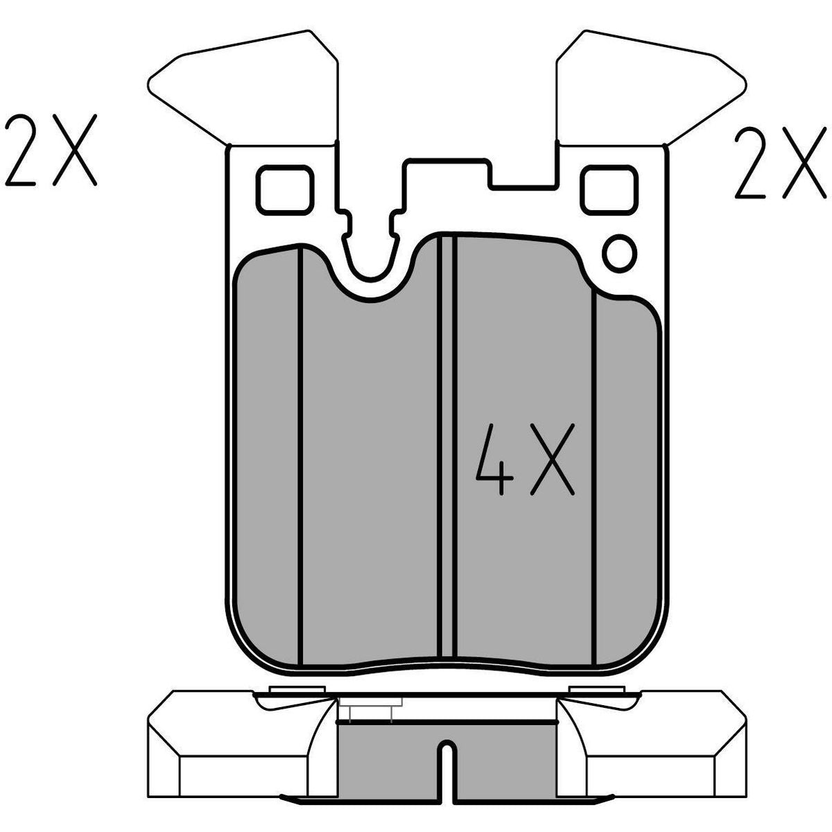 MEYLE Original Brake Pad Set Rear 025 250 2916