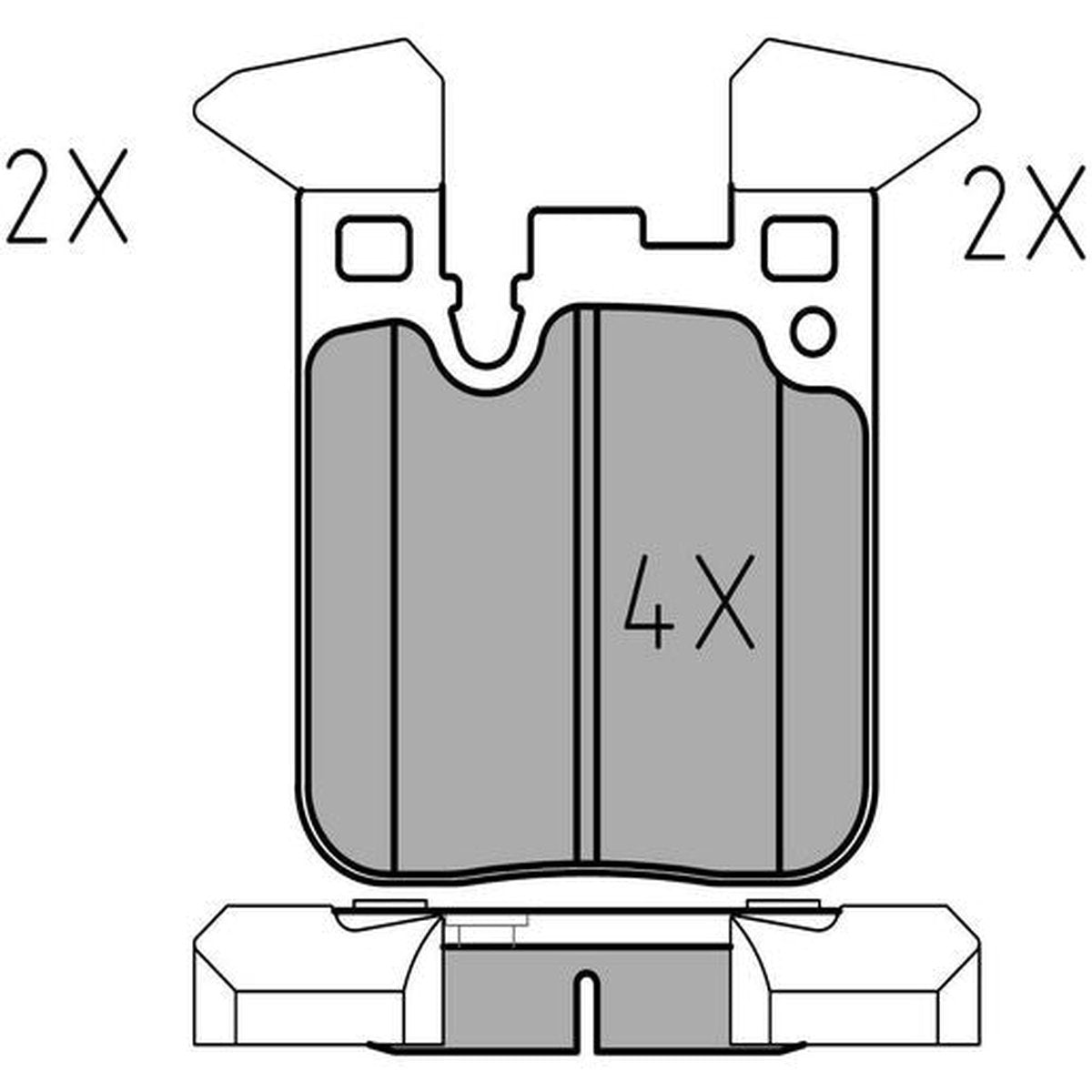 MEYLE Original Brake Pad Set Rear 025 250 2916