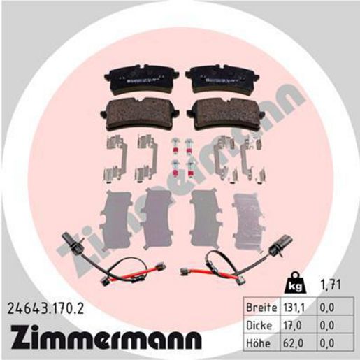 Zimmermann Brake Pad Rear Set 24643.170.2