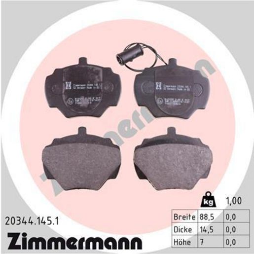 Zimmermann Brake Pad Rear Set 20344.145.1