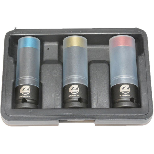 Endeavour Tools Wheel Nut Socket Set 3 Piece ETR3