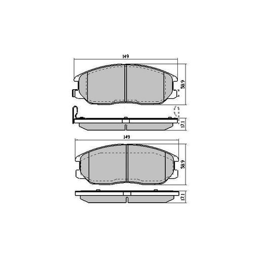RDA GP Max Brake Pad Set Front RDB1450