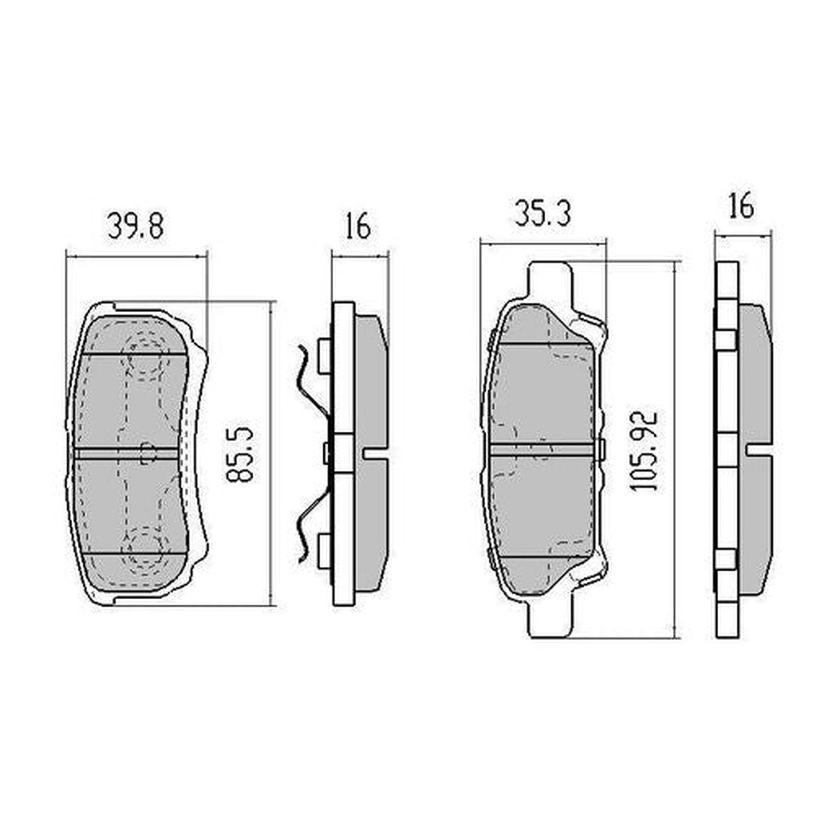RDA GP Max Brake Pad Set Rear RDB1686