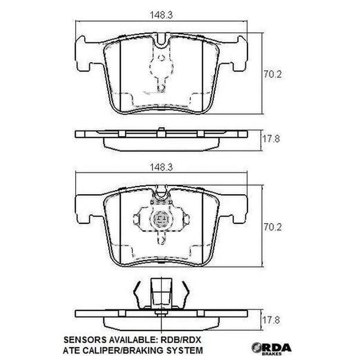 RDA Phantom Ceramic Brake Pad Set Front RDC2221