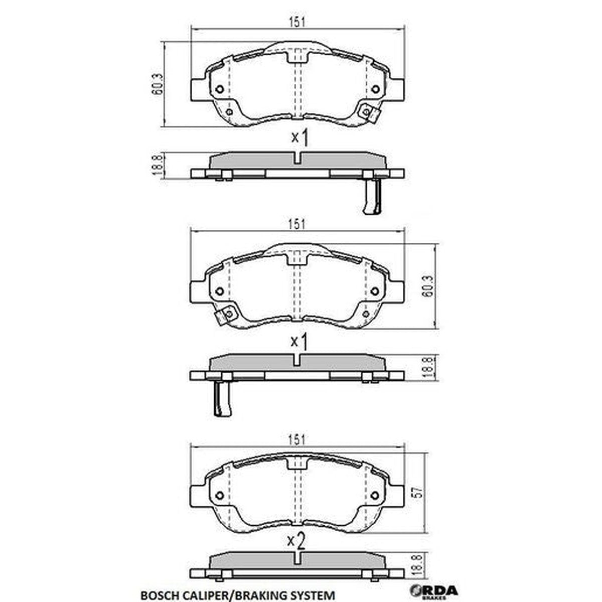 RDA Brakes Extreme Brake Pad Set Front RDX2399SM