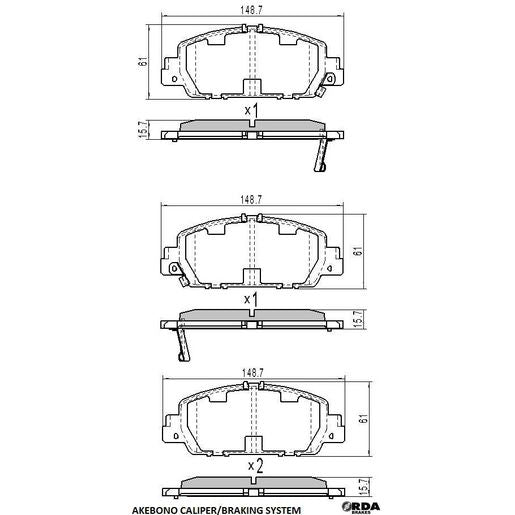 RDA GP Max Brake Pad Set Front RDB2400