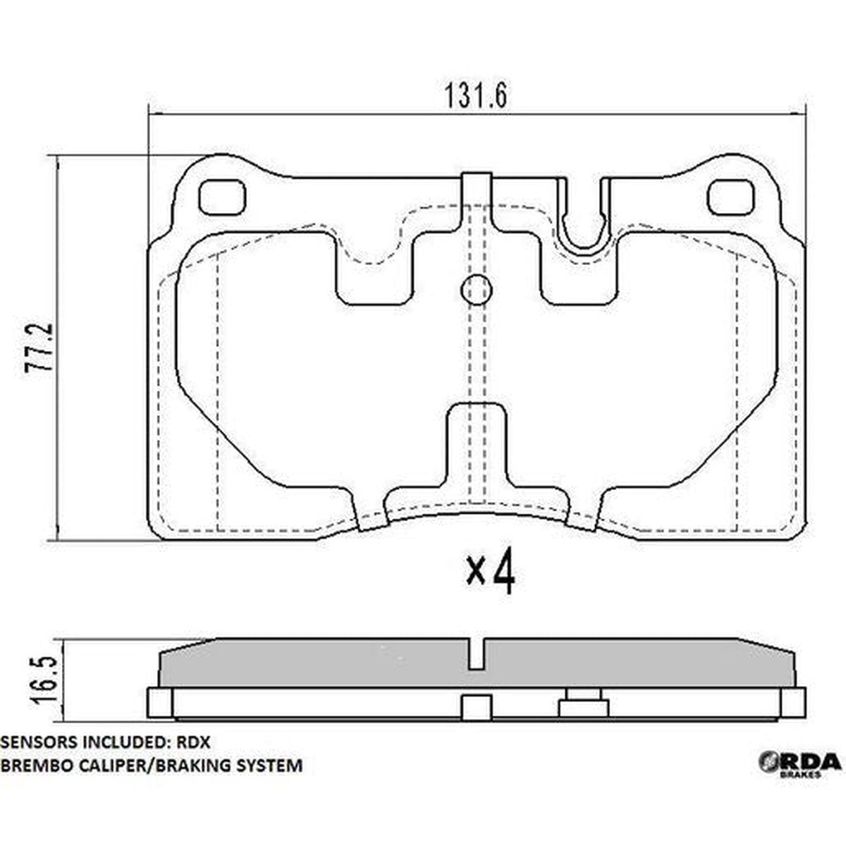 RDA Phantom Ceramic Brake Pad Set Front RDC2274