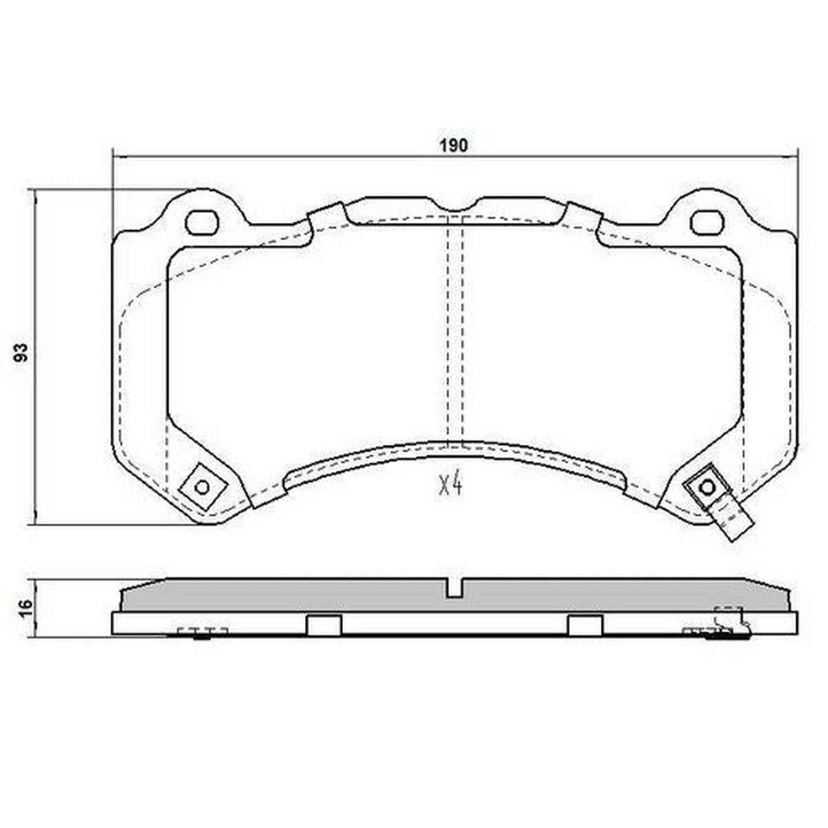 RDA Brakes Extreme Brake Pad Set Front RDX2398SM