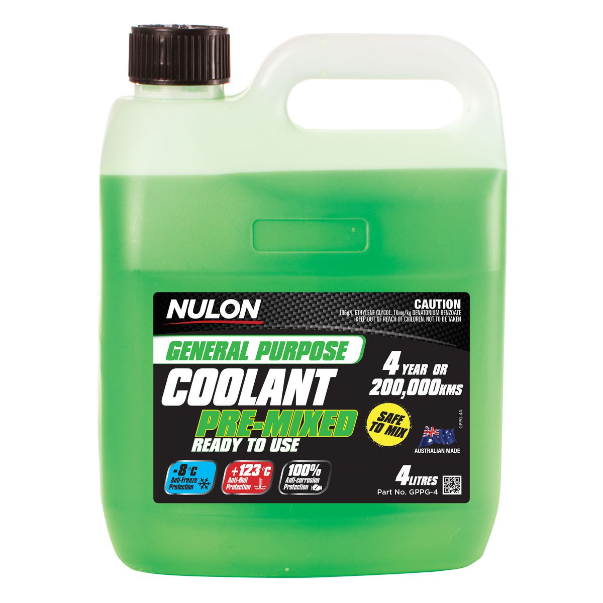 Nulon Green General Purpose Coolant Premix 4L GPPG-4