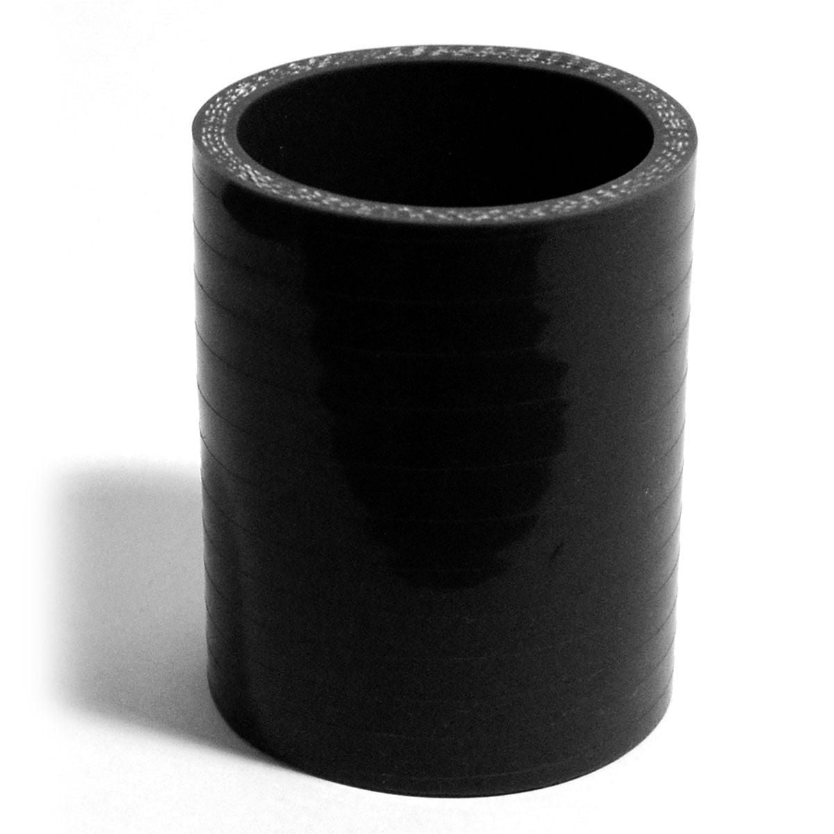SAAS Silicone Straight Hose 57 x 57 x 76mm Black SSH575776