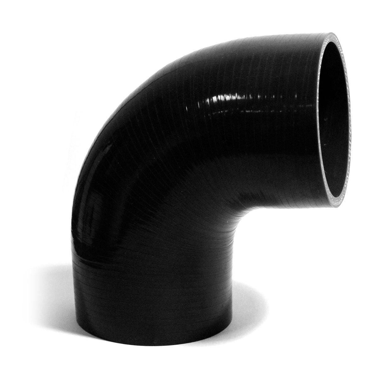 SAAS Silicone 90 Degree Hose 89 x 89mm Black SSH908989