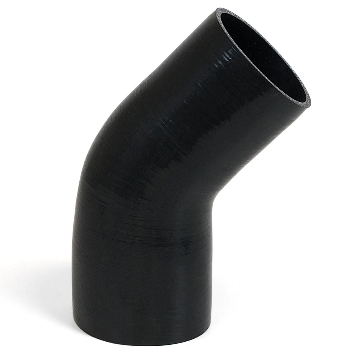 SAAS Silicone 45 Degree Hose 89 x 89mm Black SSH458989