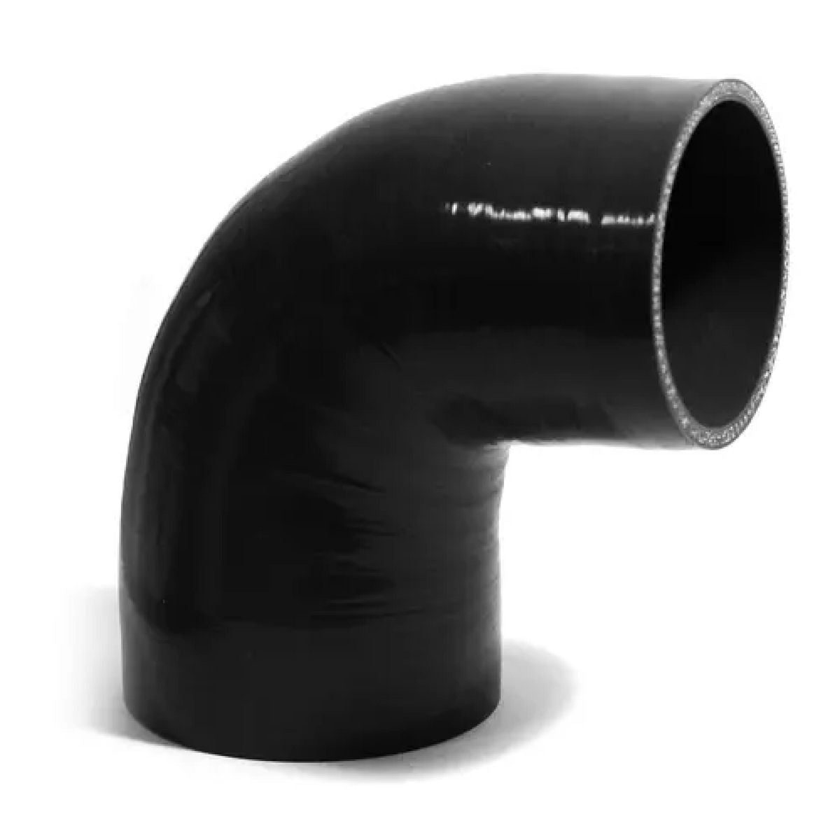SAAS Silicone 90 Degree Reducer 76 x 102mm Black SSH9076102