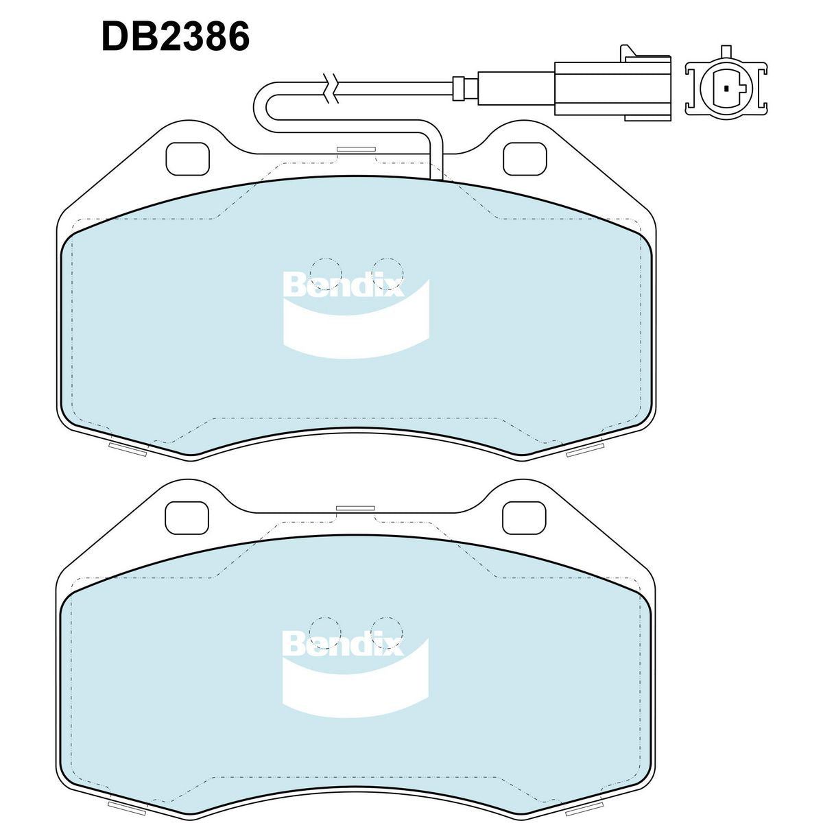 Bendix General CT Brake Pad Set Front DB2386 GCT