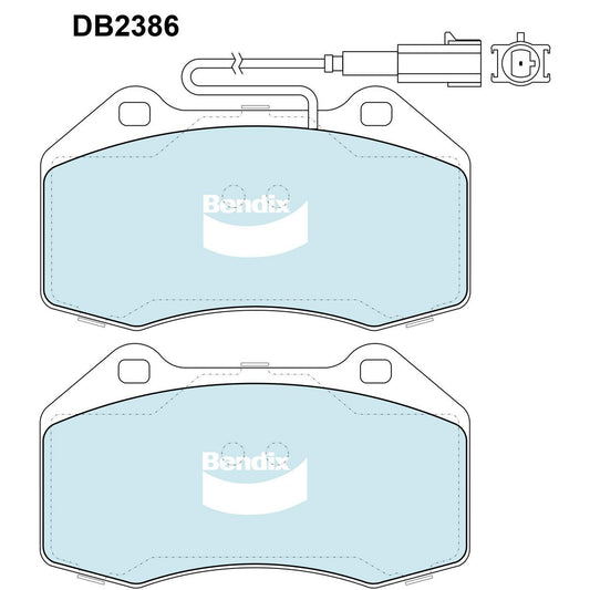 Bendix General CT Brake Pad Set Front DB2386 GCT