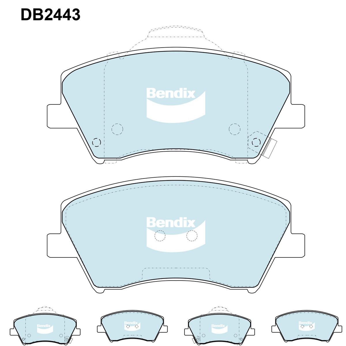 Bendix General CT Brake Pad Set Front DB2443 GCT