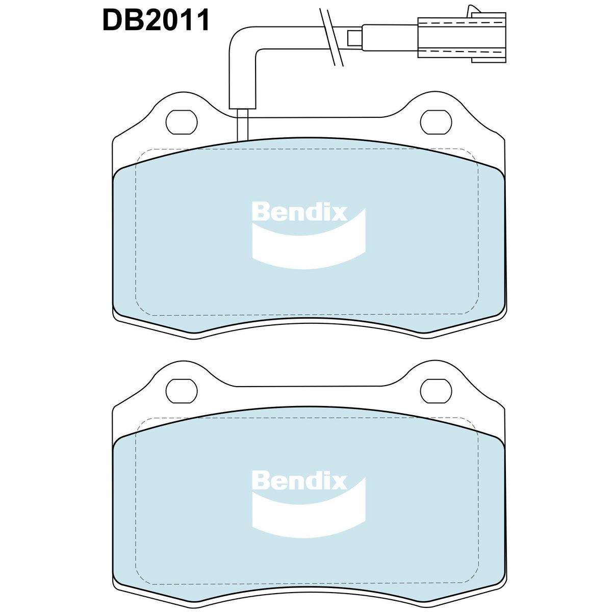 Bendix General CT Brake Pad Set Front DB2011 GCT