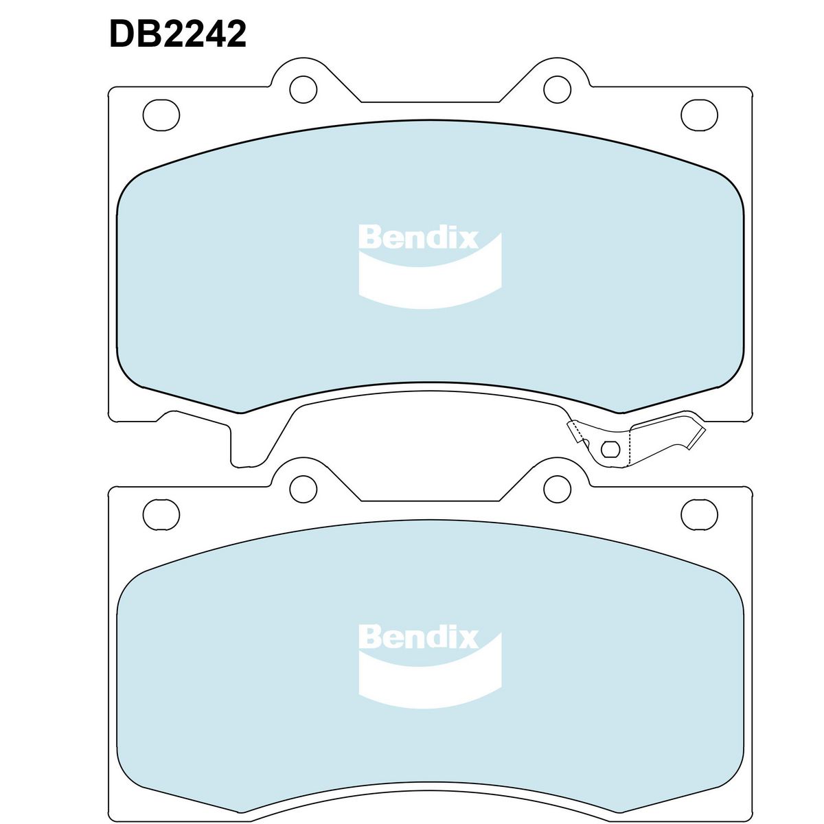 Bendix Heavy Duty Brake Pad Set Front DB2242 HD