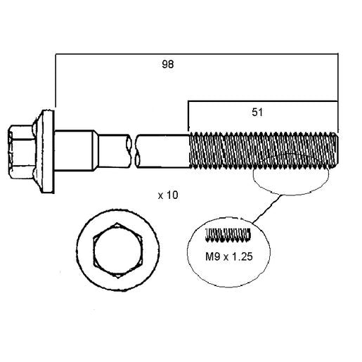 Permaseal Head Bolt Set HBS023