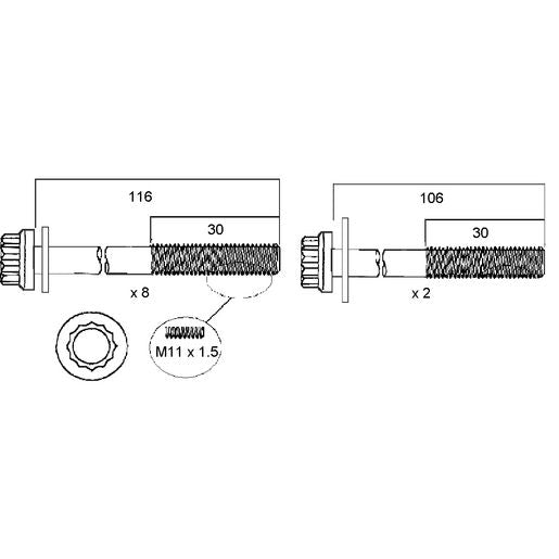 Permaseal Head Bolt Set HBS126