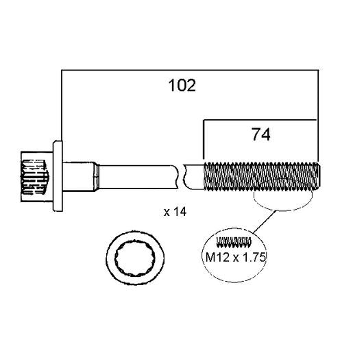 Permaseal Head Bolt Set HBS132