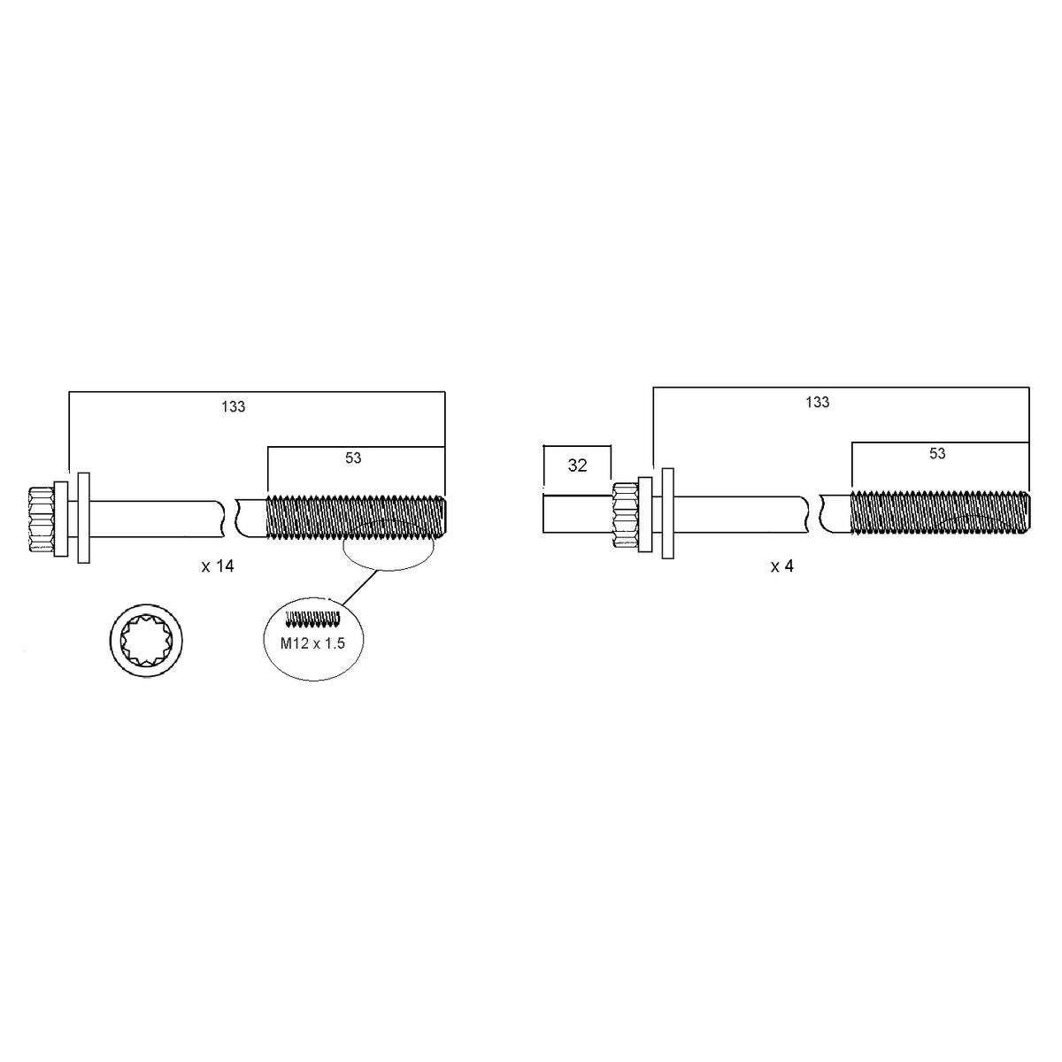 Permaseal Head Bolt Set HBS185