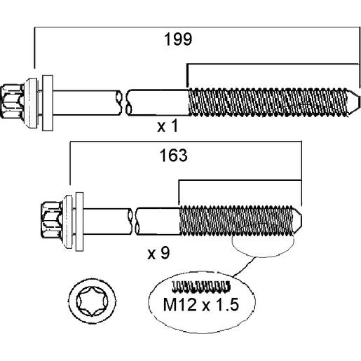 Permaseal Head Bolt Set HBS219