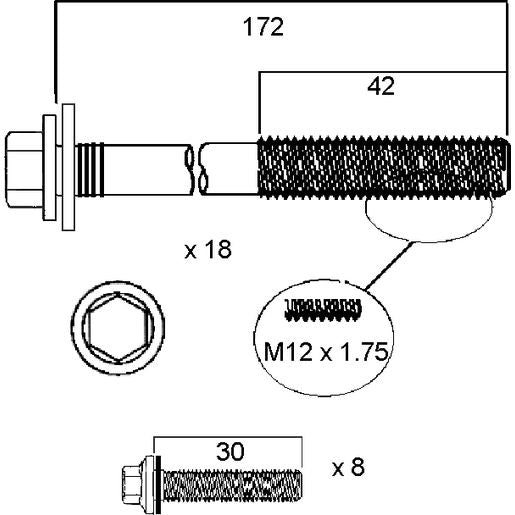 Permaseal Head Bolt Set HBS227