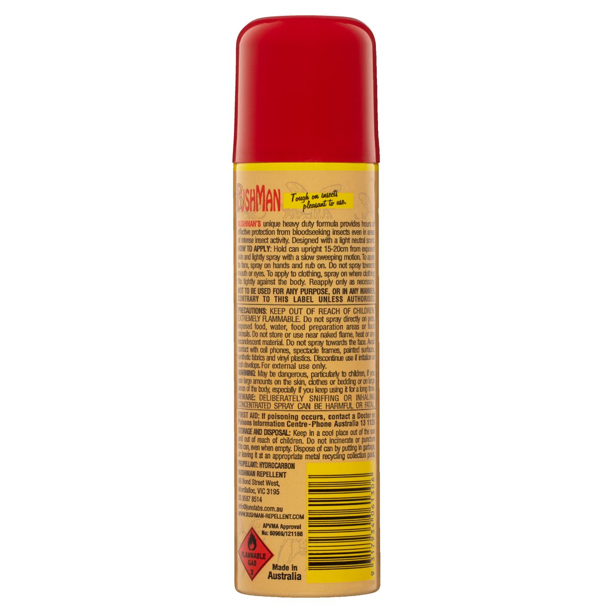 Bushman Ultra Insect Repellant Aerosol 130G BU0130A