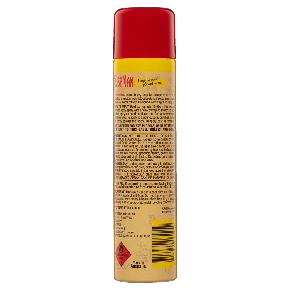 Bushman Ultra Insect Repellant Aerosol 225G BU0225A