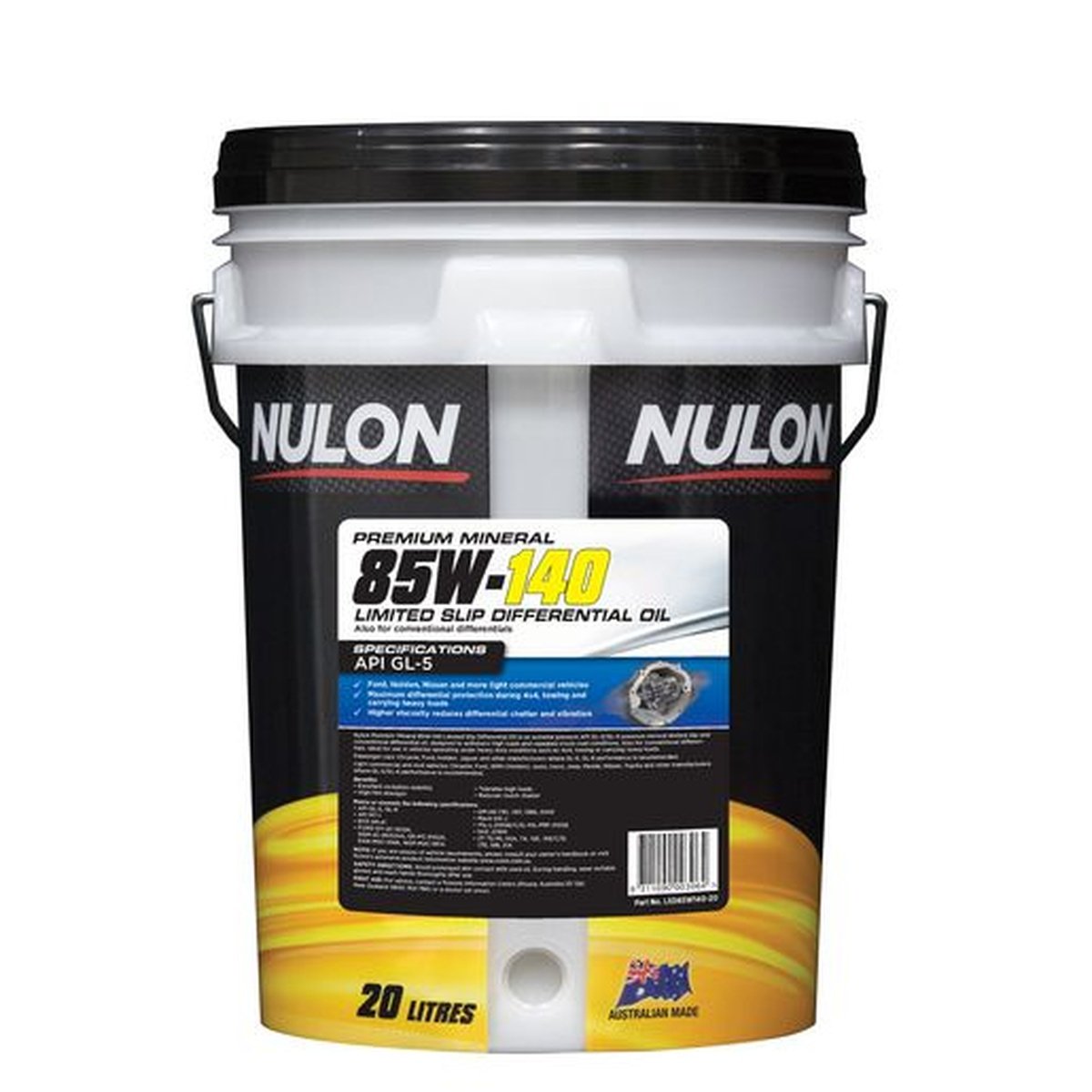Nulon Limited Slip Differential Oil 20L LSD85W140-20